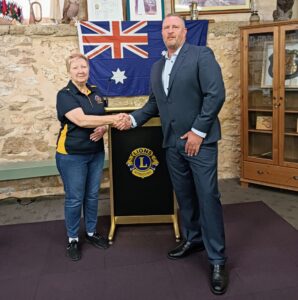 President Sharon Bond and Junior Director Darren Bailhache - Hallett Cove & Districts Lions Club